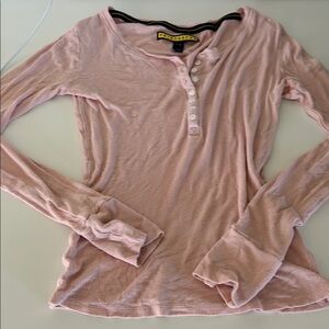 prince & fox Pink Long Sleeve Henley top